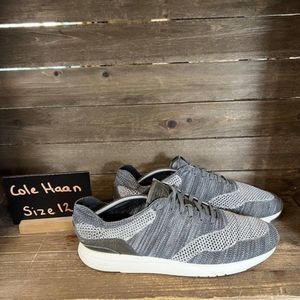 Mens Cole Haan Heather Gray Knit GrandPro Comfort Shoes‎ Sneakers Size 12 M GUC